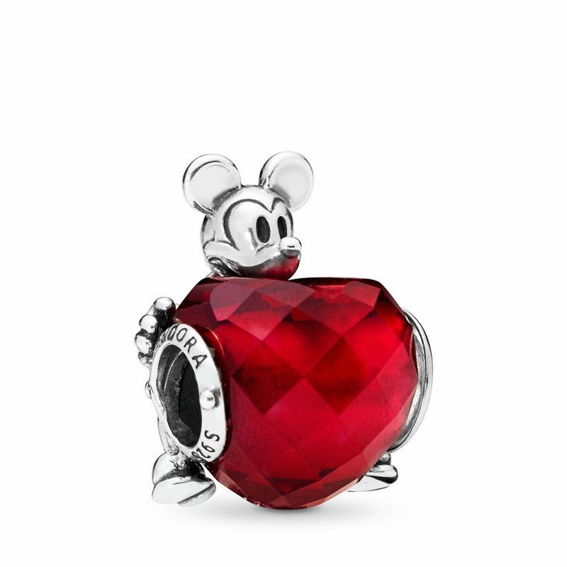 Pandora Disney Mickey Love Heart Charm Silver Egypt AD3548290